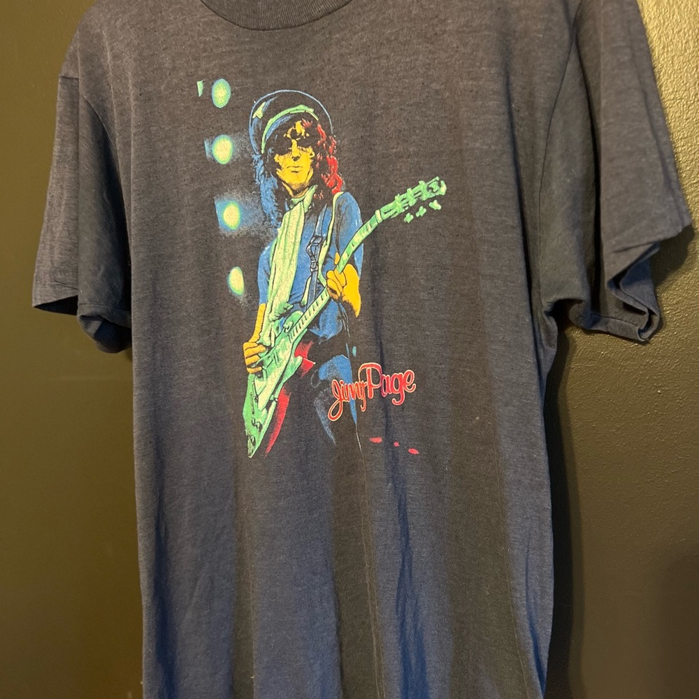 Vintage 80s Jimmy Page The Firm Tour T-Shirt - Picture 2 of 16